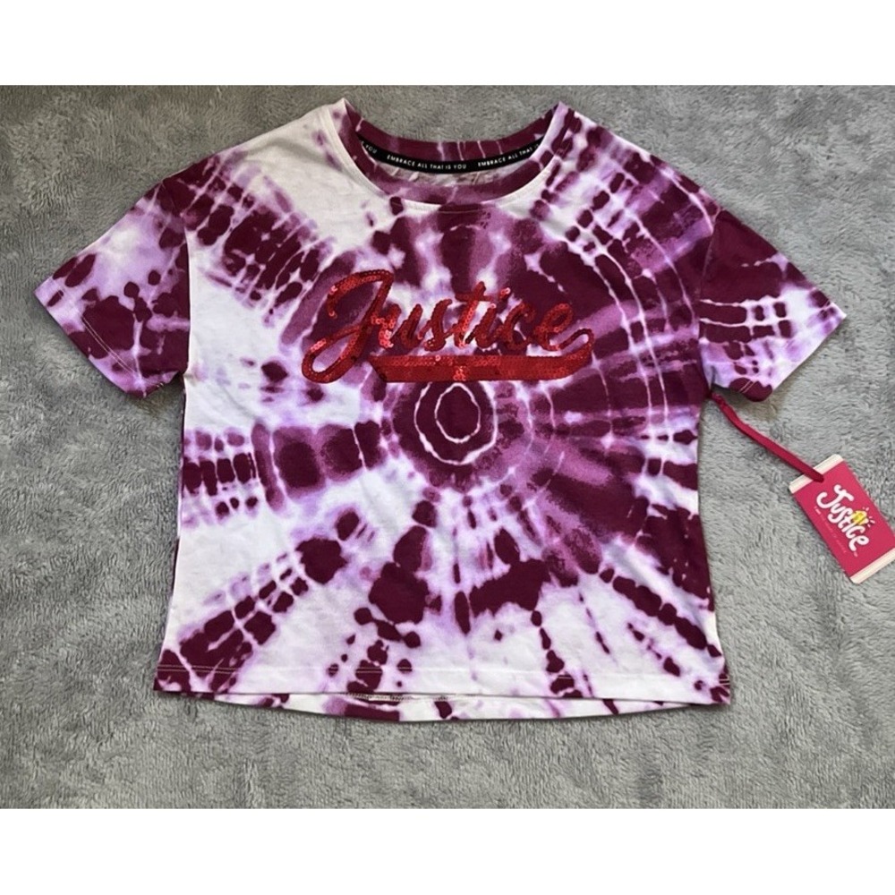 Girls Justice Size M 10 Top Tye Dye Shirt NWT
